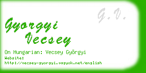 gyorgyi vecsey business card