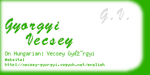 gyorgyi vecsey business card